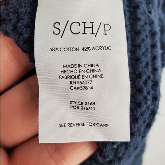 Cabi‎ Women's Cable Knit Cowl Neck Blue Sweater Size Small Style 3168 - Picture 4 of 5